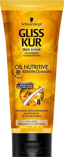 Place Gliss Kur 30 Segundos. Queratina de aceite de máscara Oil Nutritive, 6 pack