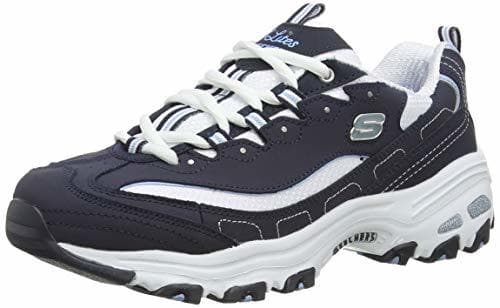 Place Skechers Women's D'Lites Biggest Fan 11930-nvw Low-Top Sneakers, Blue