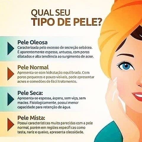 Moda QUAL É O SEU TIPO DE PELE? 