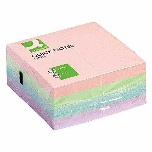 Producto Q-Connect Bloc De Notas Adhesivas Quita Y Pon  75X75 Mm Pastel