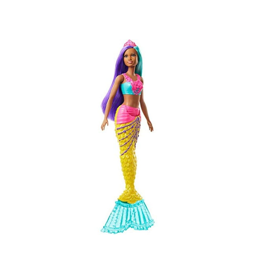 Product Barbie- Dreamtopia Muñeca Sirena, pelo turquesa y morado, Color