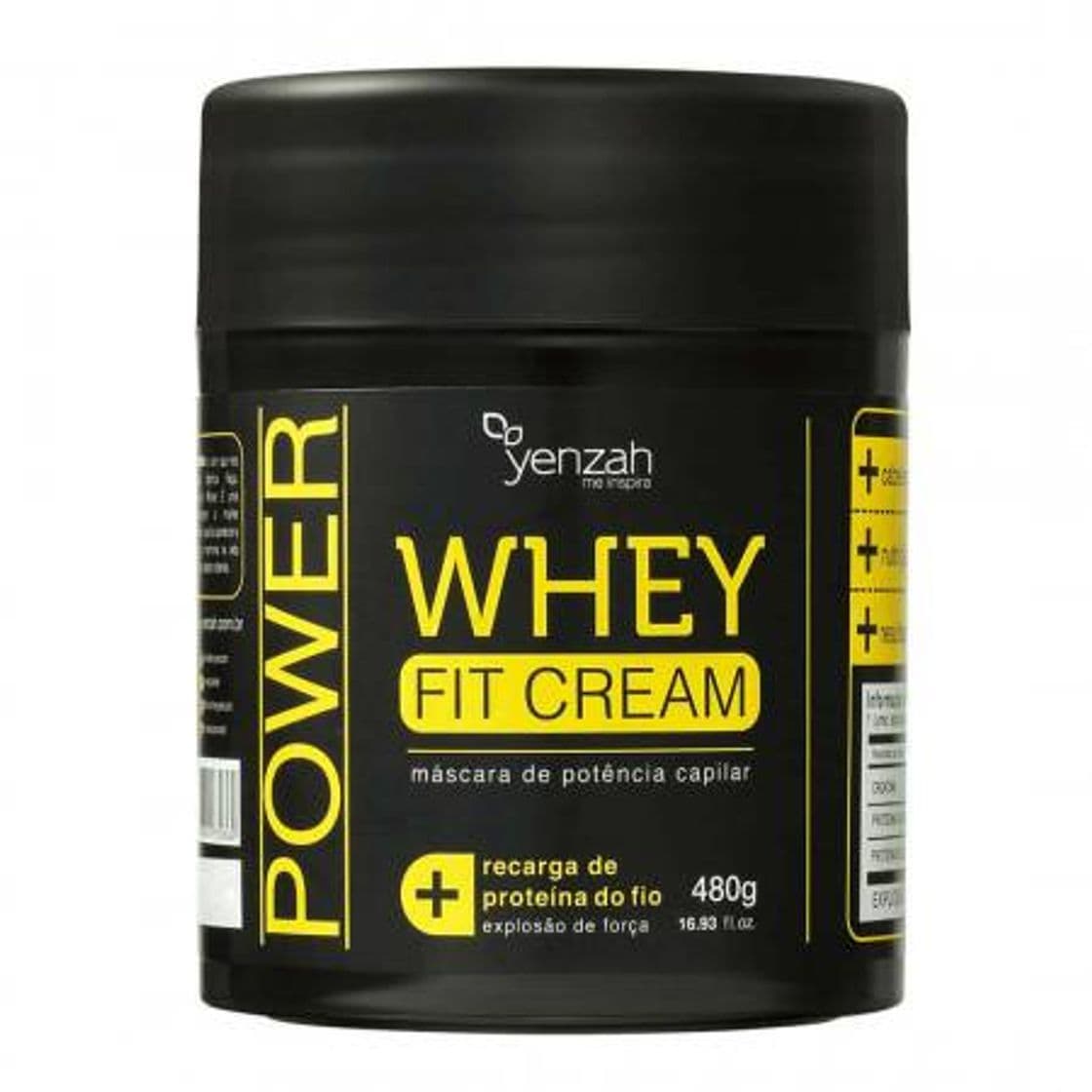 Fashion Yenzah Power Whey Fit Cream Máscara de Reconstrução 480g