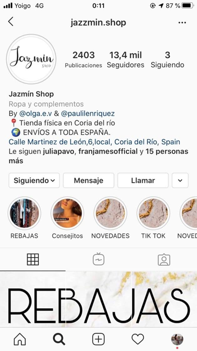 Moda Jazmín shop