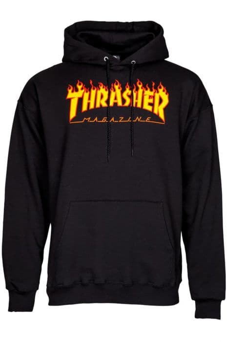 Fashion SWEAT CAPUZ THRASHER FLAME LOGO BLACK XL

