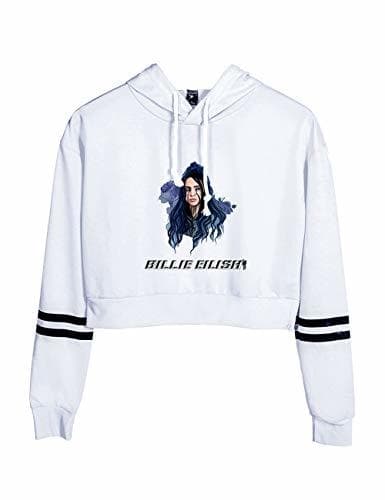 Fashion Sudadera Billie Eilish Corta, Sudadera Billie Eilish Niña Mujer Chica Béisbol Deportivo