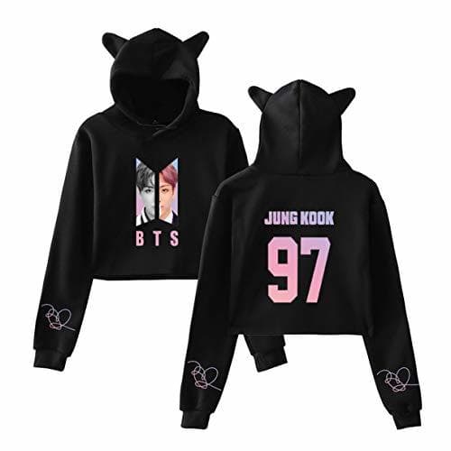 Fashion KPOP BTS Álbum Lovely Cat Ears Suéter De Manga Larga Sudaderas con