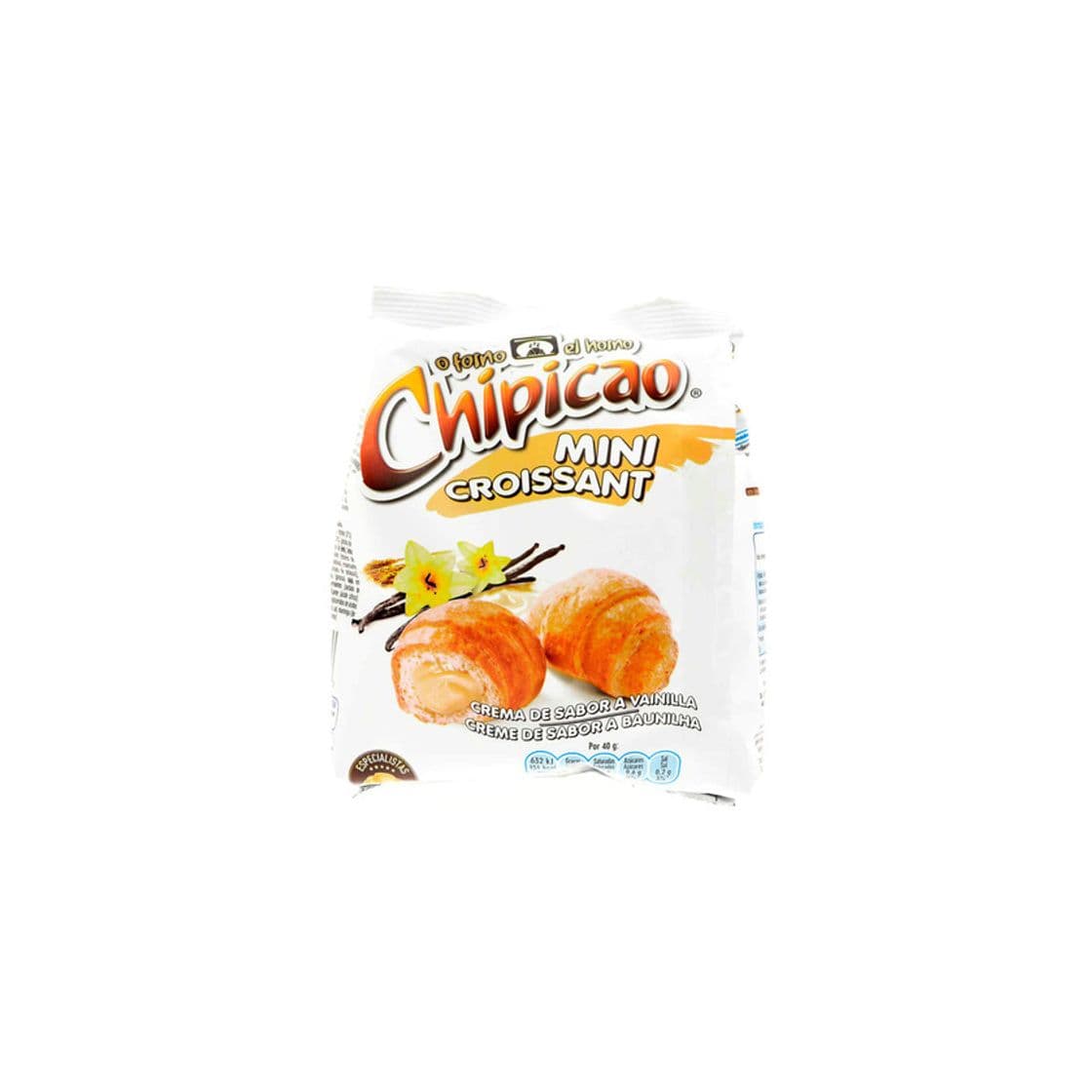 Producto Croissant Chipicao Mini Baunilha 80gr