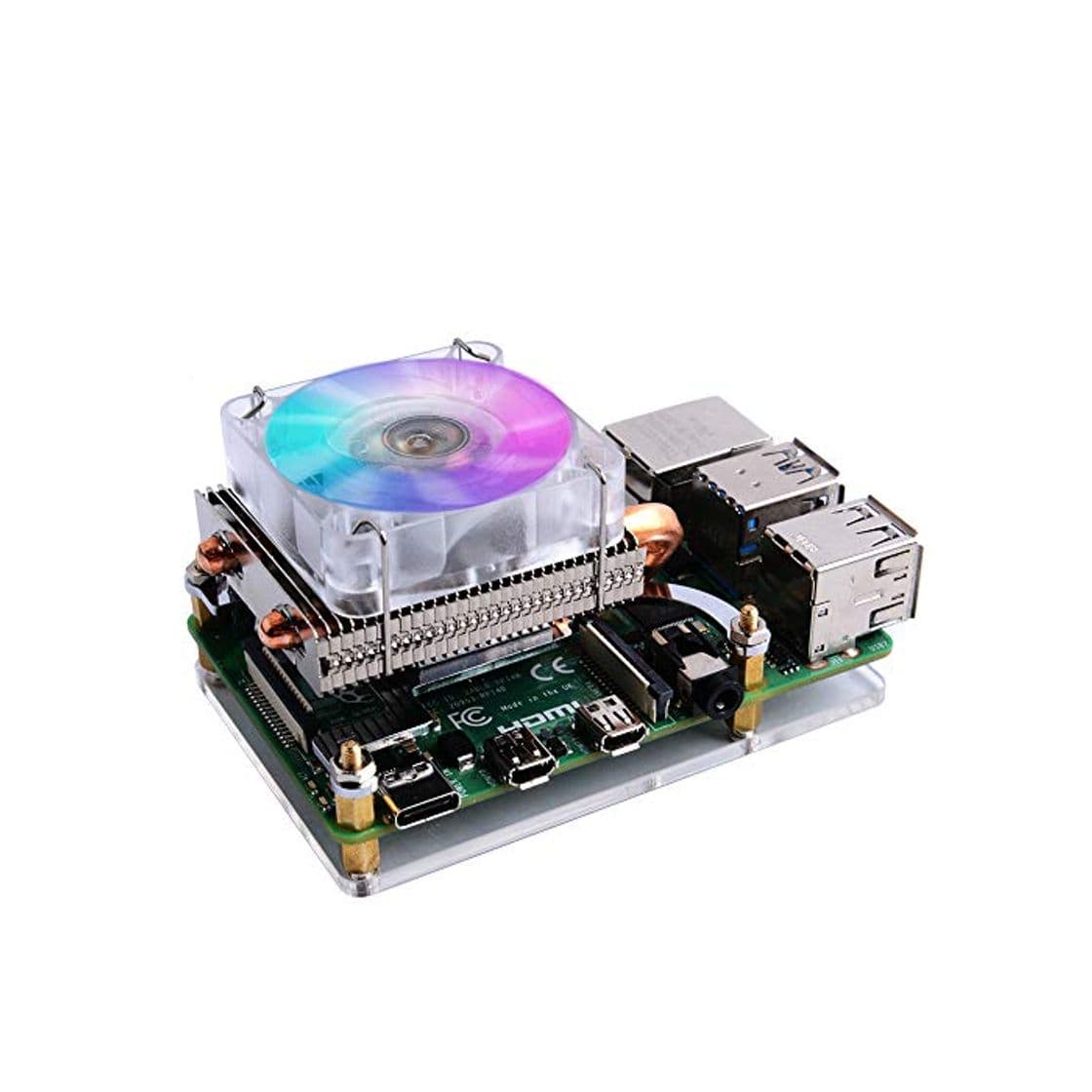 Producto GeeekPi Raspberry Pi Low Profile CPU Cooler, Raspberry Pi Horizontal Ice Tower