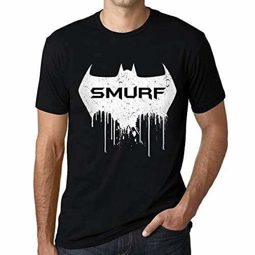 Producto Hombre Camiseta Vintage T-Shirt Gráfico Bat One Word Smurf Negro Profundo