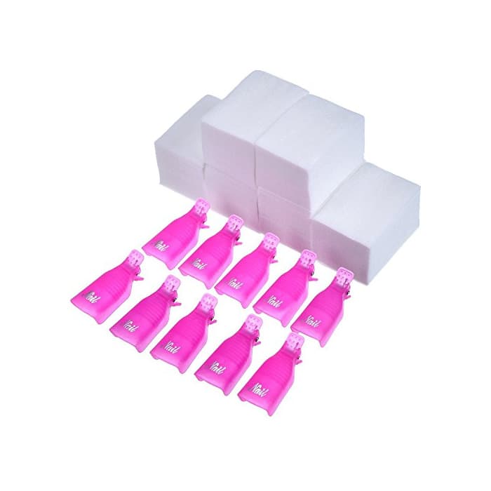 Producto Clip de Removedor de Esmaltes de UV Gel 10 Piezas con 420