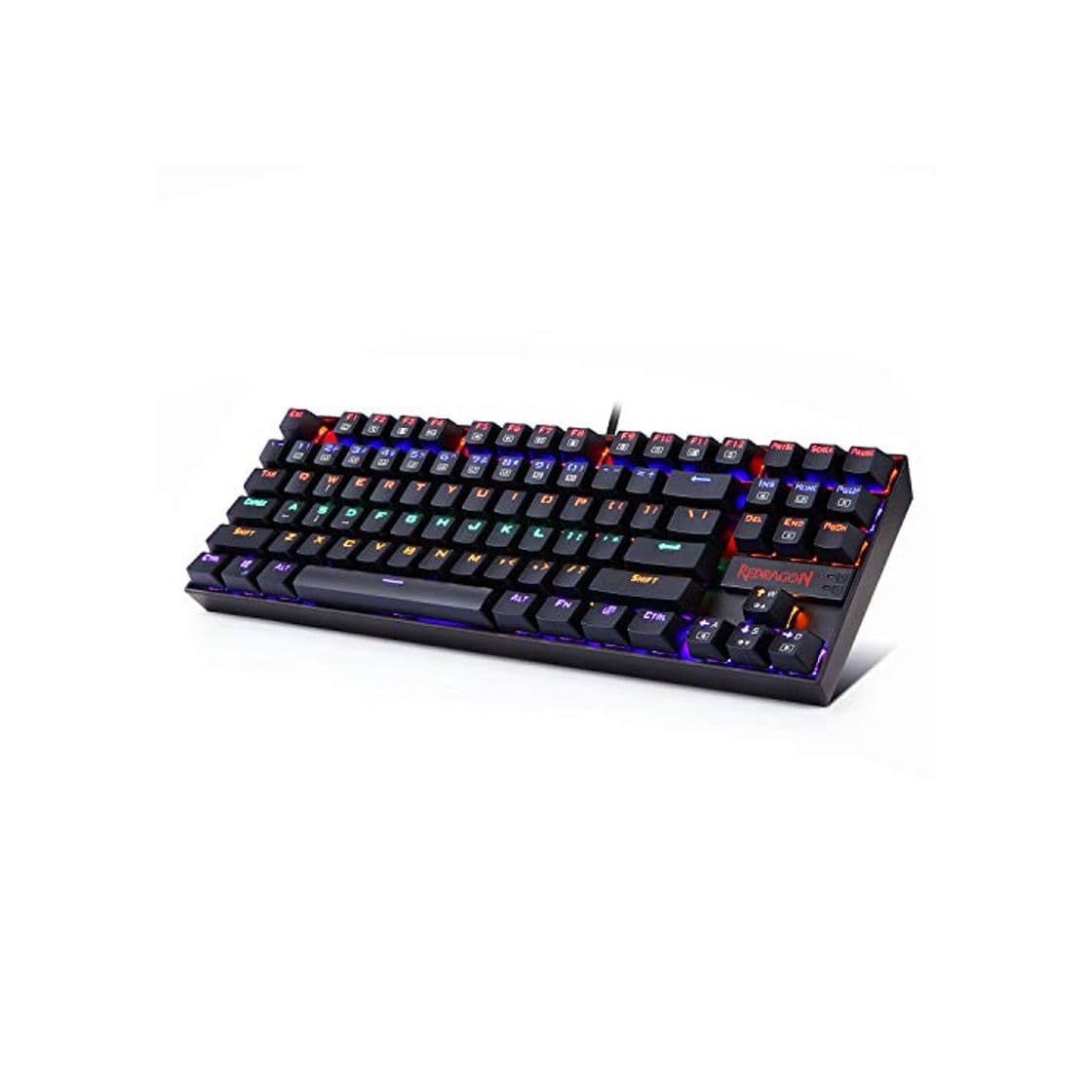 Electrónica Redragon Teclado para Juegos Mecánico Rojo Iluminado K552 KUMARA 87 Teclas Teclado