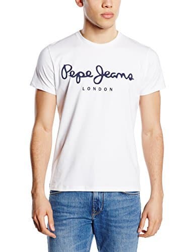 Fashion Pepe Jeans Original Stretch PM501594 Camiseta, Blanco