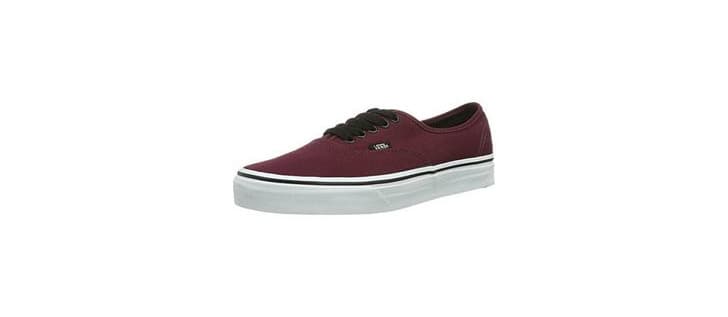 Fashion Vans Authentic, Zapatillas de Tela Unisex, Borgoña