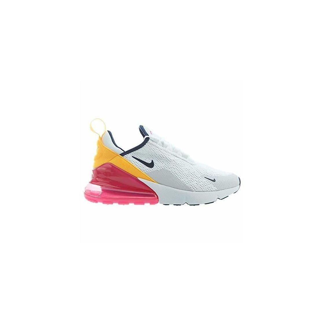 Fashion NIKE Air MAX 270 W Zapatillas Moda Mujeres Blanco/Naranja/Rosa