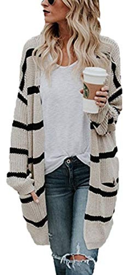 Producto Socluer Chaquetas Mujer Camiseta de Manga Larga Cardigan Mujer Invierno Pullover Elegante