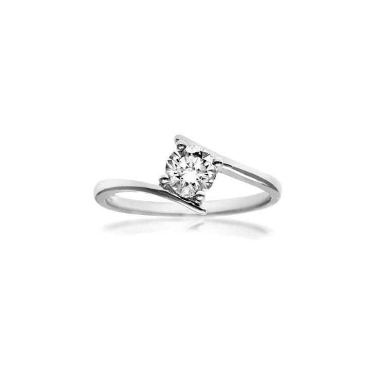 Product Naava Anillo para Mujer de Oro Blanco 18K con Diamante 0.5 ct