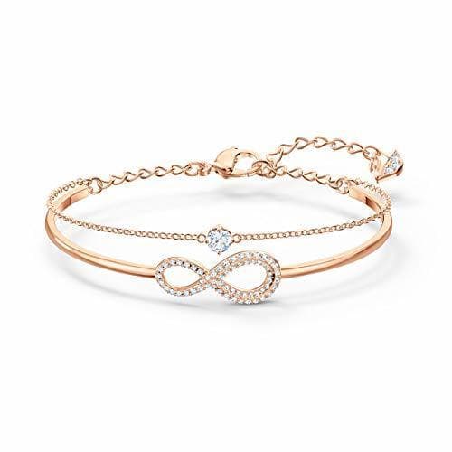 Lugar Swarovski Brazalete Mujer Chapado en Oro Cristal Redonda