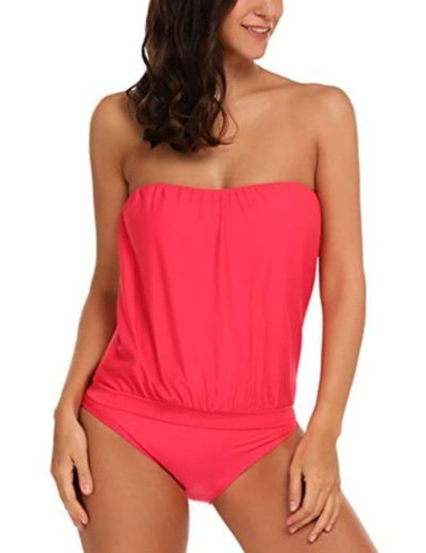 Moda Avidlove Tankini Set de baño para mujer, dos piezas, talla grande, bañador