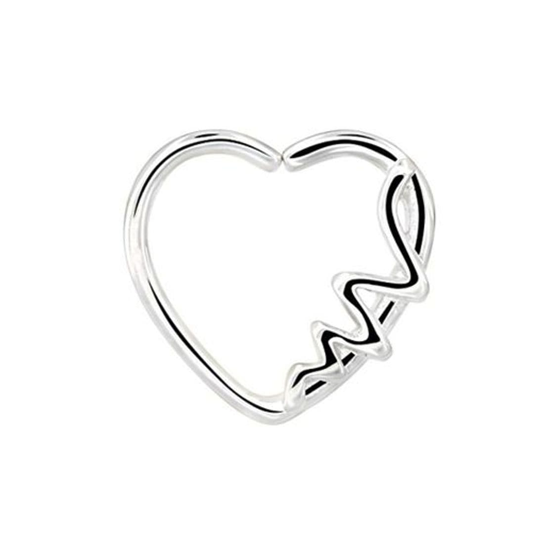 Moda OUFER Body Piercing 16Gauge en Forma de corazón Onda de Cierre Izquierdo