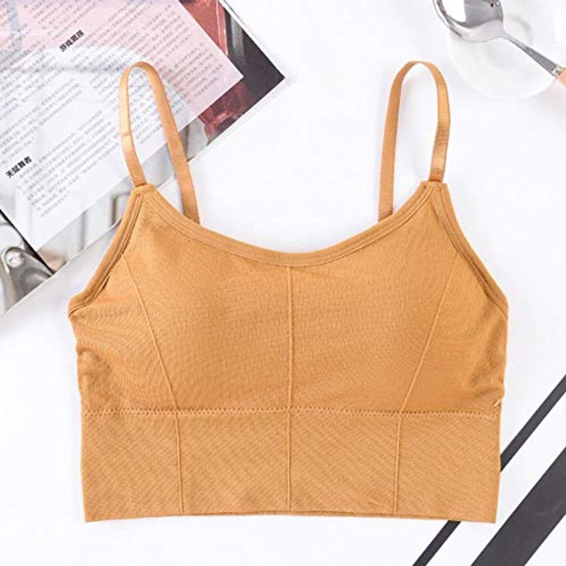 Fashion Ltong Women Seamless Bandeau Letter Print Straps Tube Top Lingerie Cropped Top