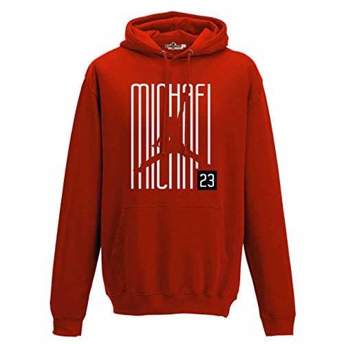 Product KiarenzaFD Sudadera con Capucha de 23 MJ escritores Chicago All Star Rojo