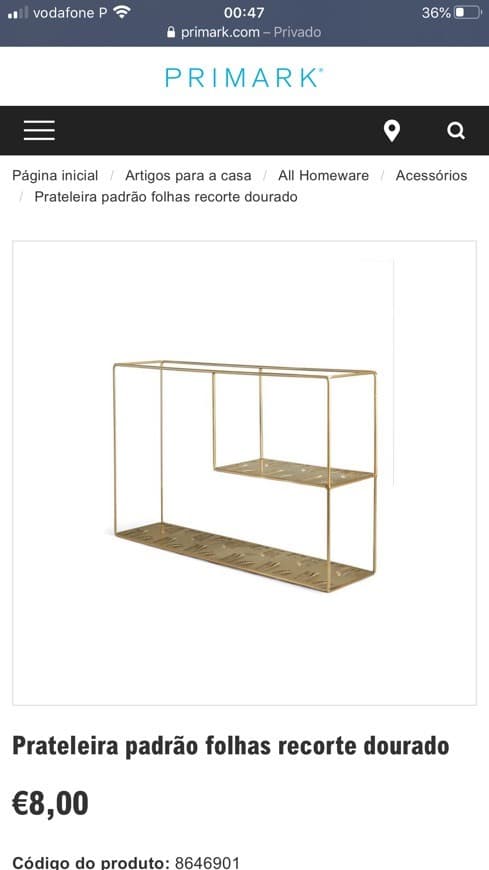 Product Estante/prateleira