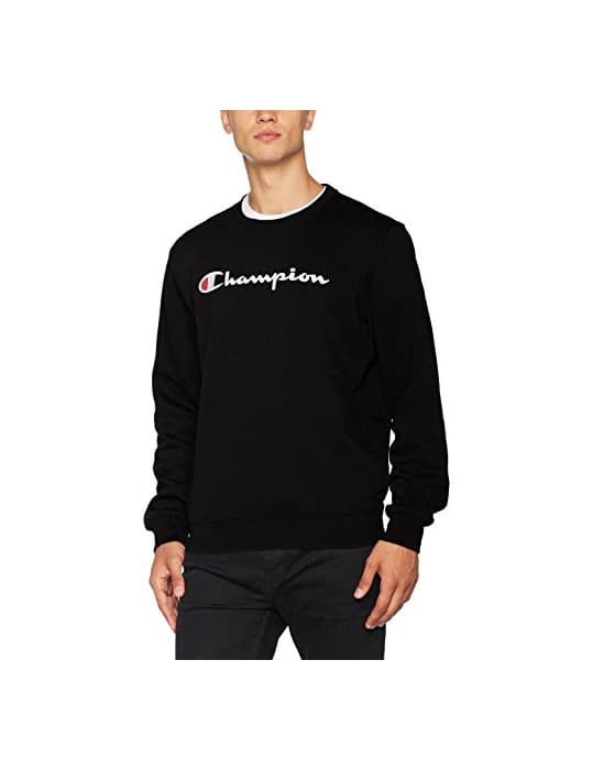 Fashion Champion Crewneck Sweatshirt-Institutionals Sudadera, Negro