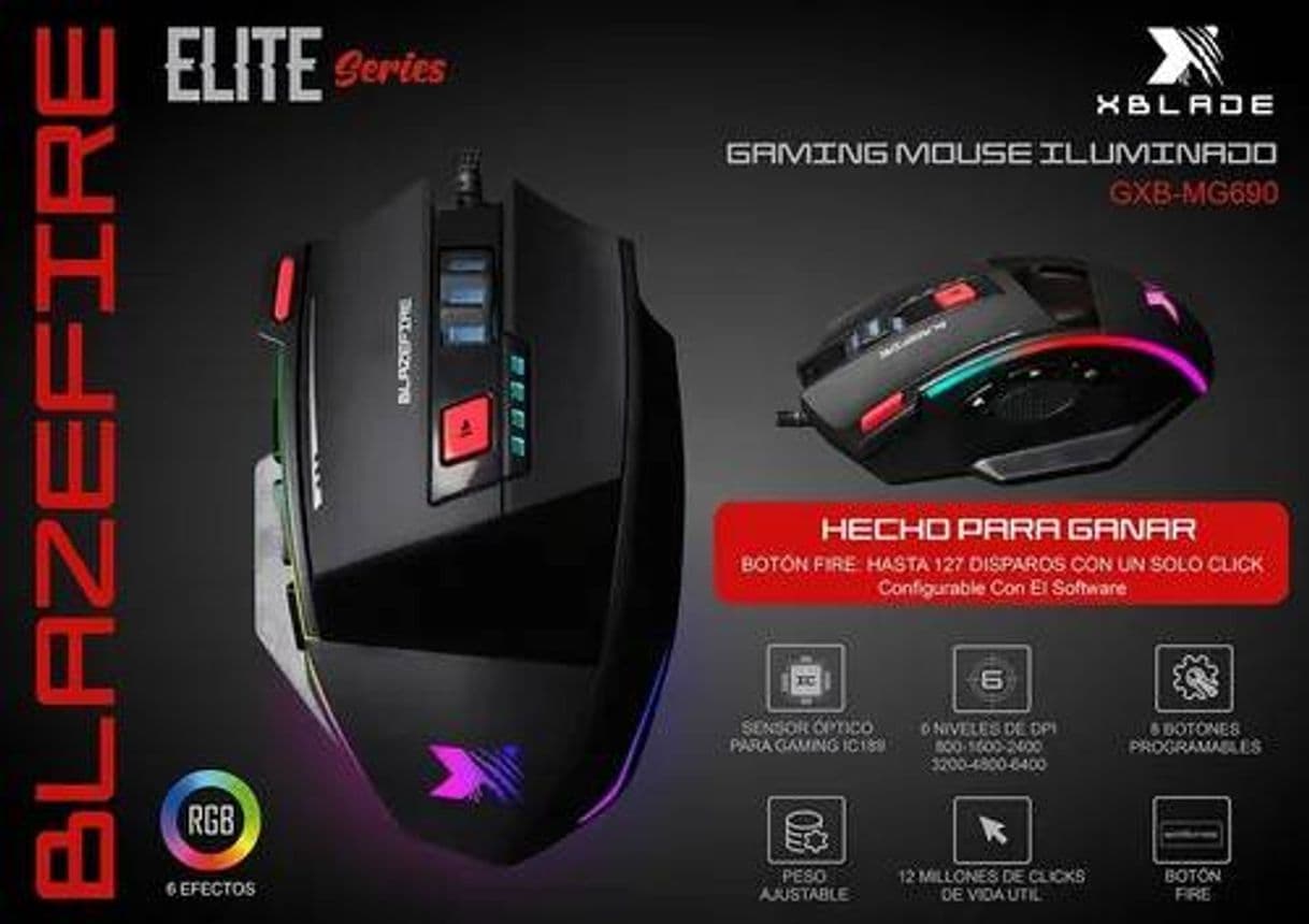 Videogames Mouse xblade Élite Gamer 🎮💥