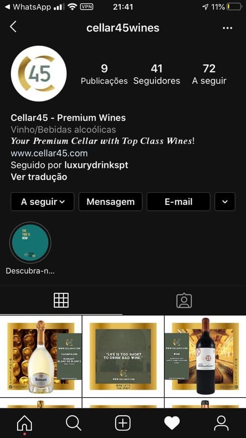 Moda https://www.instagram.com/cellar45wines/?hl=pt