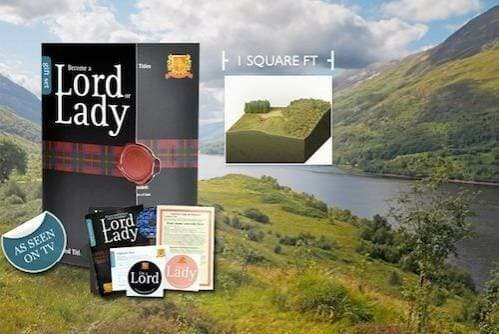 Product Regalo ecologico Titulo Lord o Lady microparcela en Escocia 