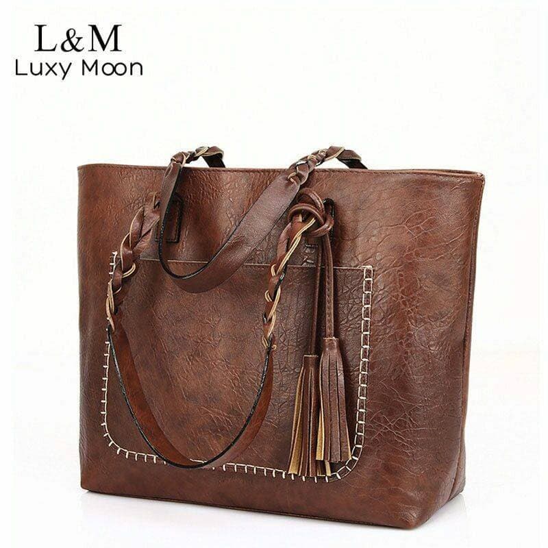 Product Vintage PU Bolso de Mano para Mujeres Cuero Bolso De Hombro 