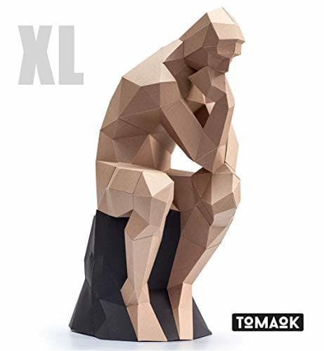 Place kit DIY PAPERCRAFT de estatua del pensador de Rodin 70cm pre-cortado NUEVO