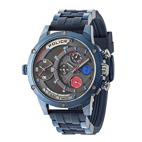 Moda Police Reloj Multiesfera para Hombre de Cuarzo con Correa en Cuero PL14688JSBS.04