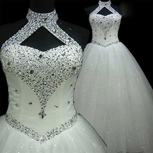 Producto NO BRAND Vestido de Noiva Crystal Rhinestone retro del baile de novia