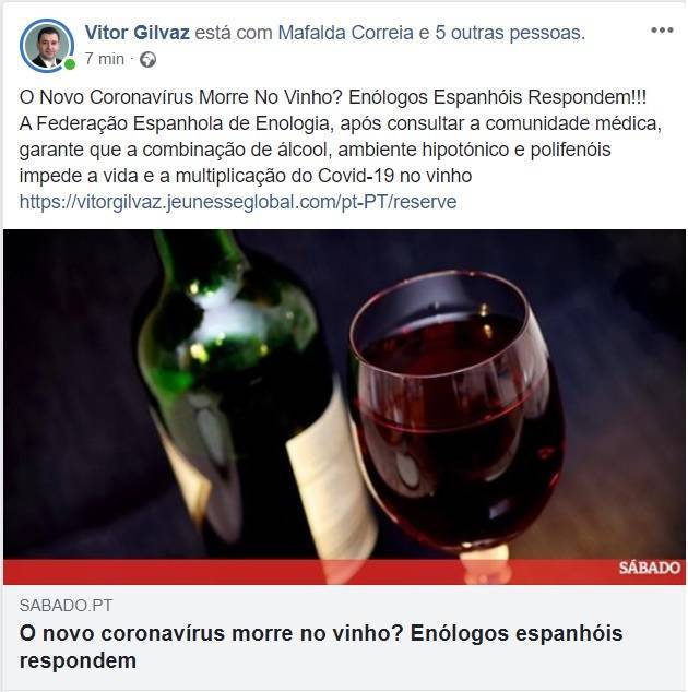 Product O Novo Coronavírus Morre No Vinho?