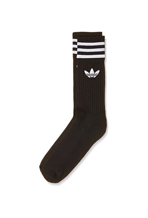 Fitness Adidas Solid Crew, Calcetines Unisex Adulto, negro