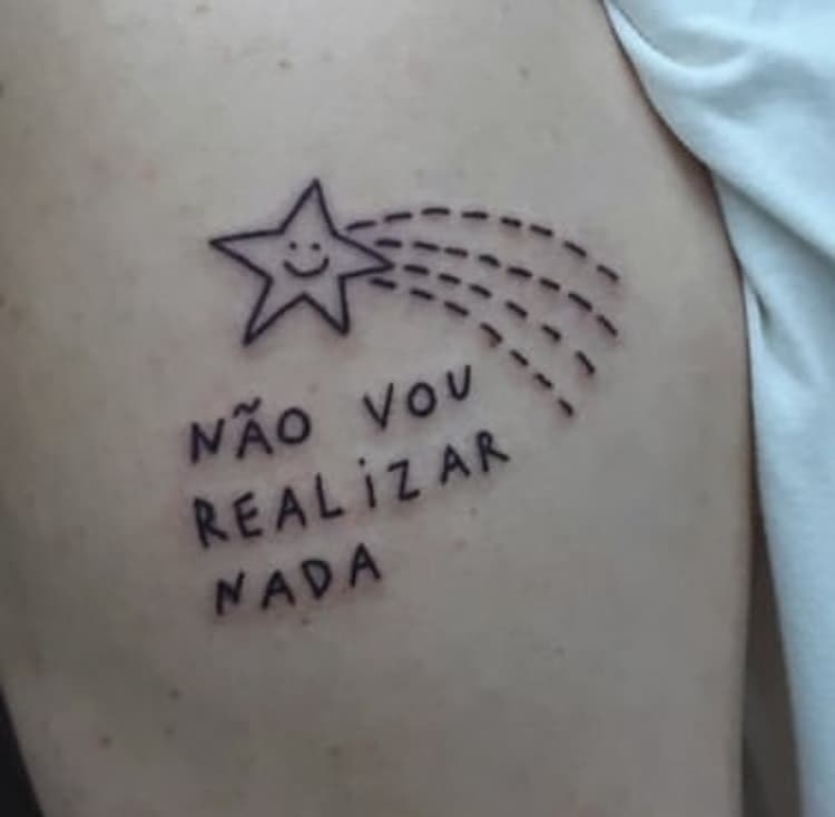 Moda Tatto "Não vou realizar nada" 💫