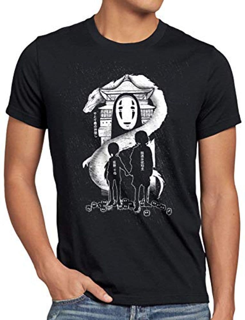 Producto CottonCloud Chihiro Stereo Camiseta para Hombre T-Shirt Anime Manga Ghibli, Talla