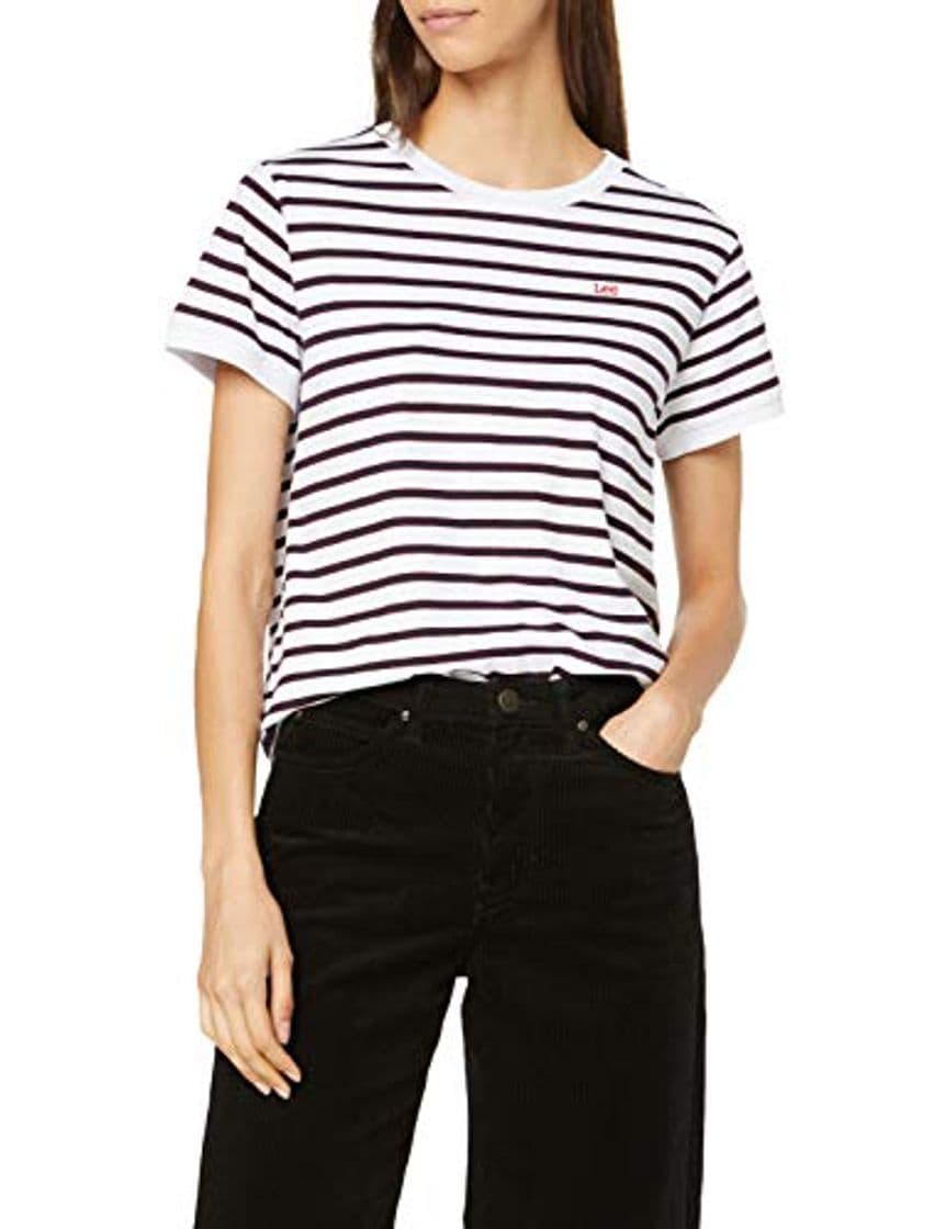 Product Lee Colored Stripe tee Camiseta, Blanco