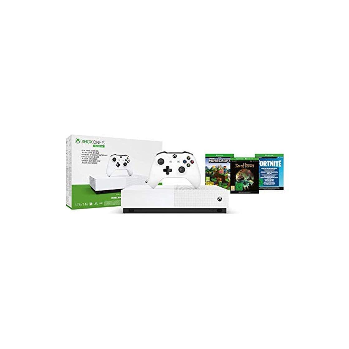 Electrónica Microsoft - Xbox One S 1 TB All-Digital Edition, Fortnite