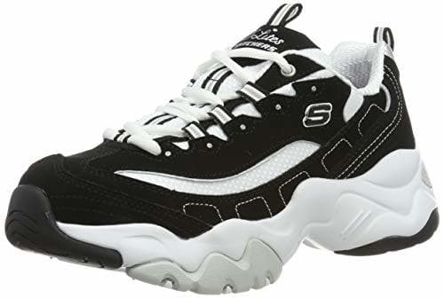 Fashion Skechers D'lites 3.0 12956-bkw, Zapatillas para Mujer, Negro