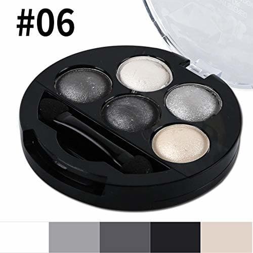 Beauty UBUB 5 Colores Paletas de Sombras de Ojos Brillos Metálicos Paletas de