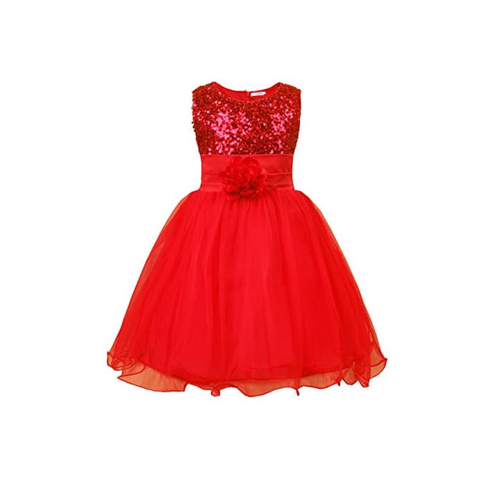 Fashion Inlefen Girls Bowknot Lace Princess Skirt Summer Lentejuelas Vestidos para bebés niños