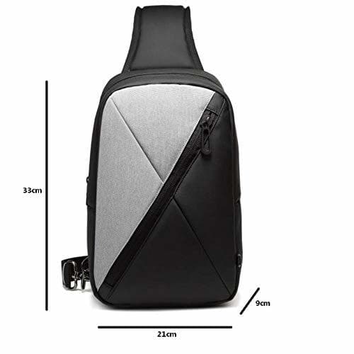 Place TKOZZ Mochilas Mochilas de Ordenador portátil para Hombres con USB Multifunción Impermeable