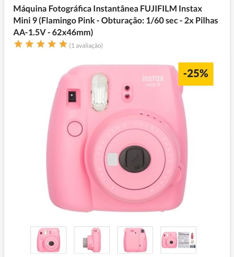 Producto Máquina Fotográfica Instantânea FUJIFILM Instax Mini 9 