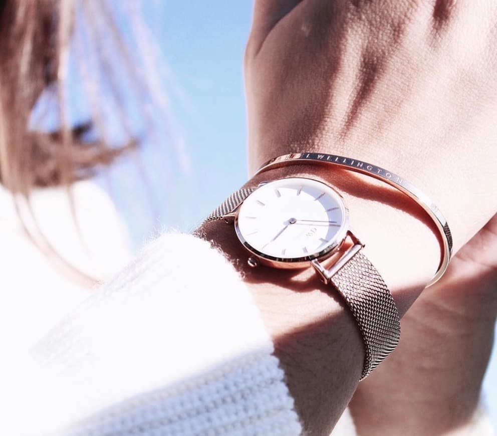 Fashion Daniel Wellington Reloj Analógico para Mujer de Cuarzo con Correa en Acero