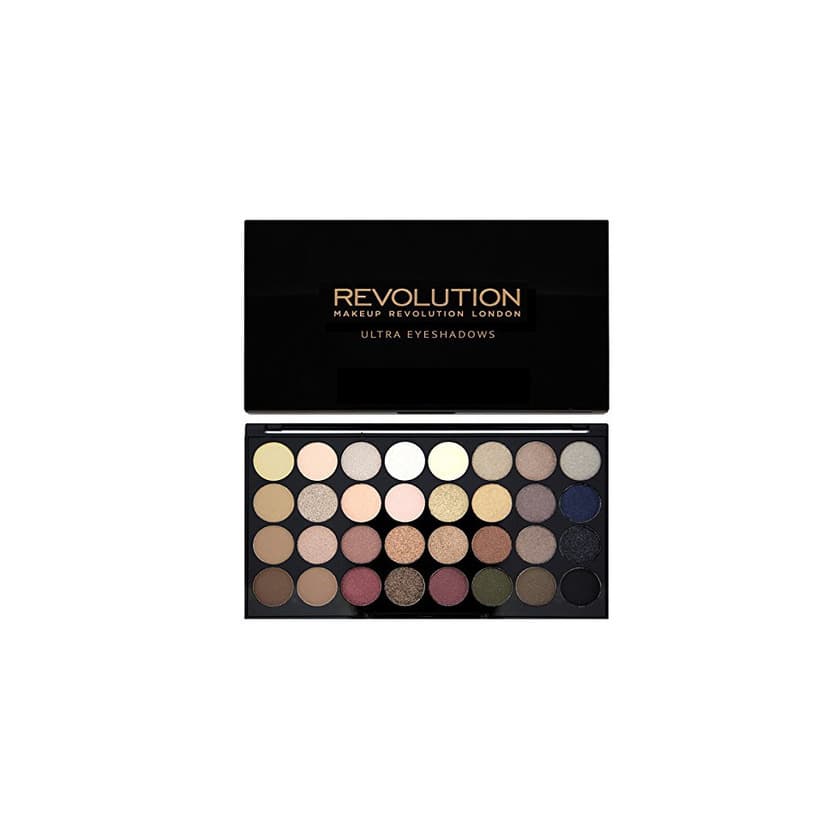 Beauty Maquillaje Revolución Resplandece y mate Nudes Ultra 32 eyeshadows Flawless paleta