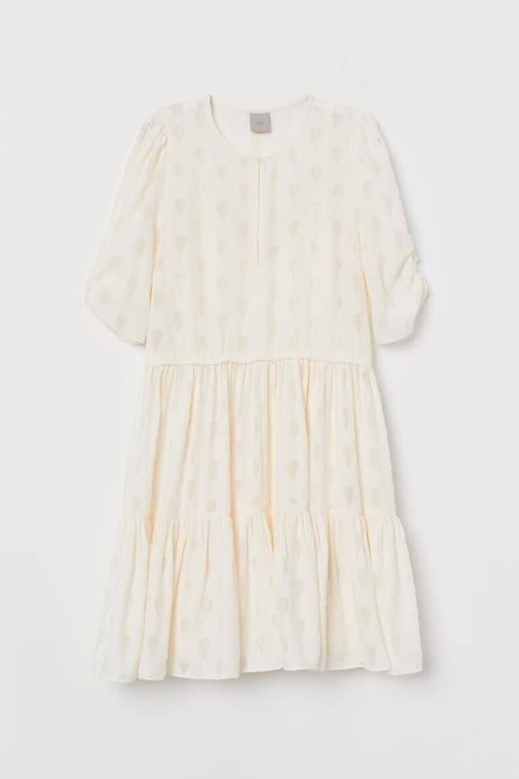 Product White Puff-sleeved dress