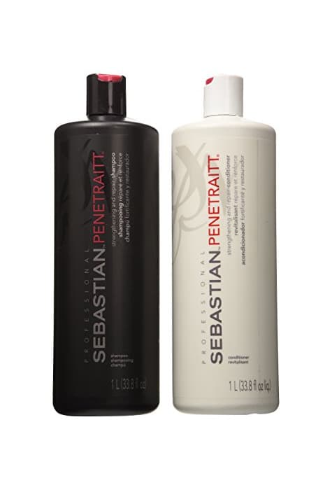 Belleza Sebastian Penetraitt Strengthening and Repair Shampoo & Conditioner Liter Set..