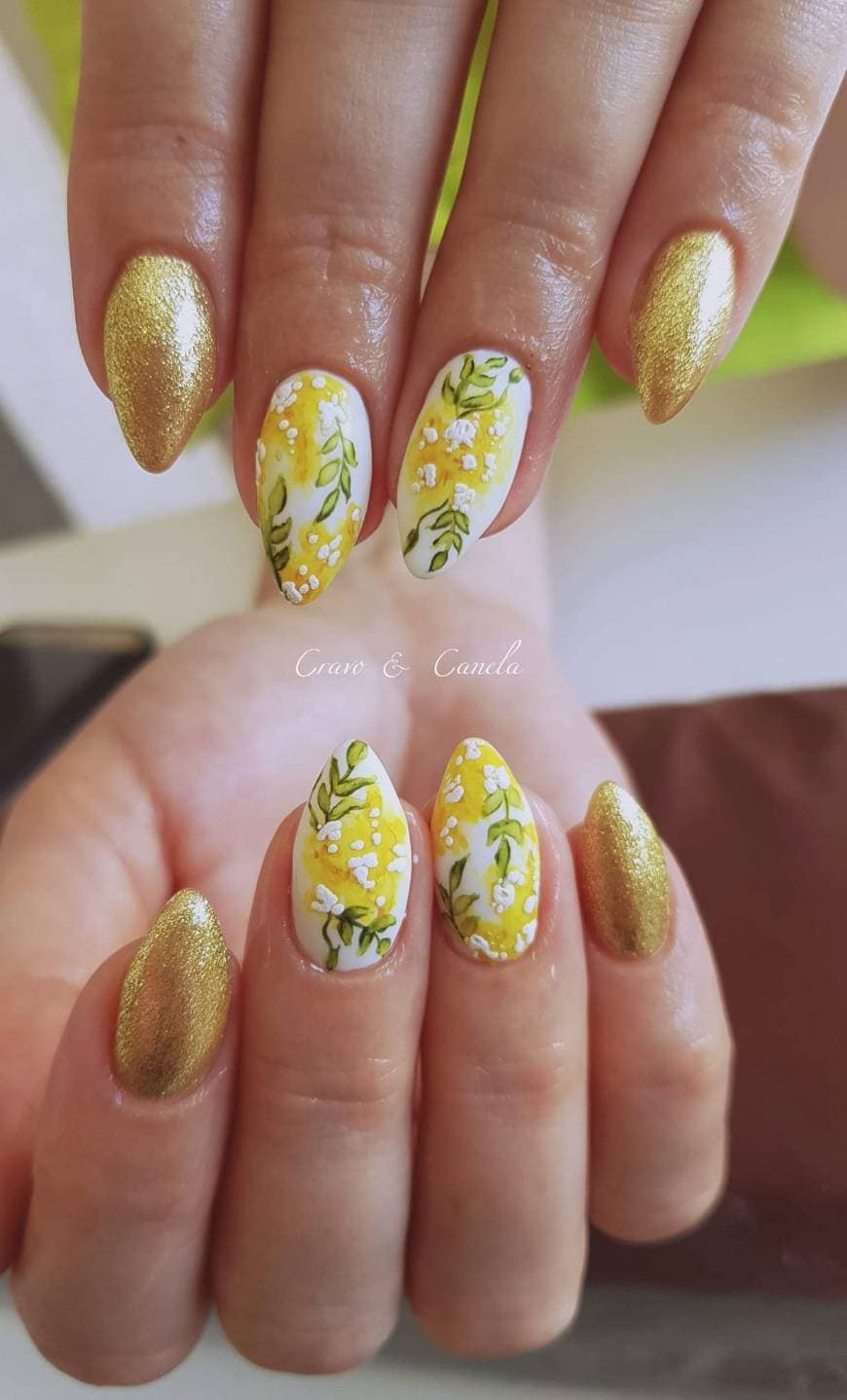 Fashion Cravo Canela Nail art 